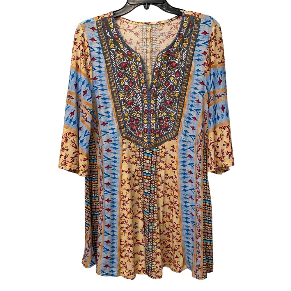 Soft Surroundings Fifi Embroidered Top